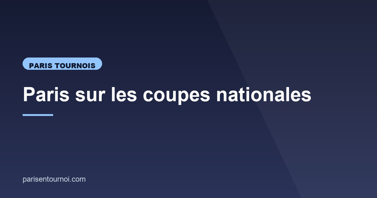 Illustration de l'article consacré aux paris sur les coupes